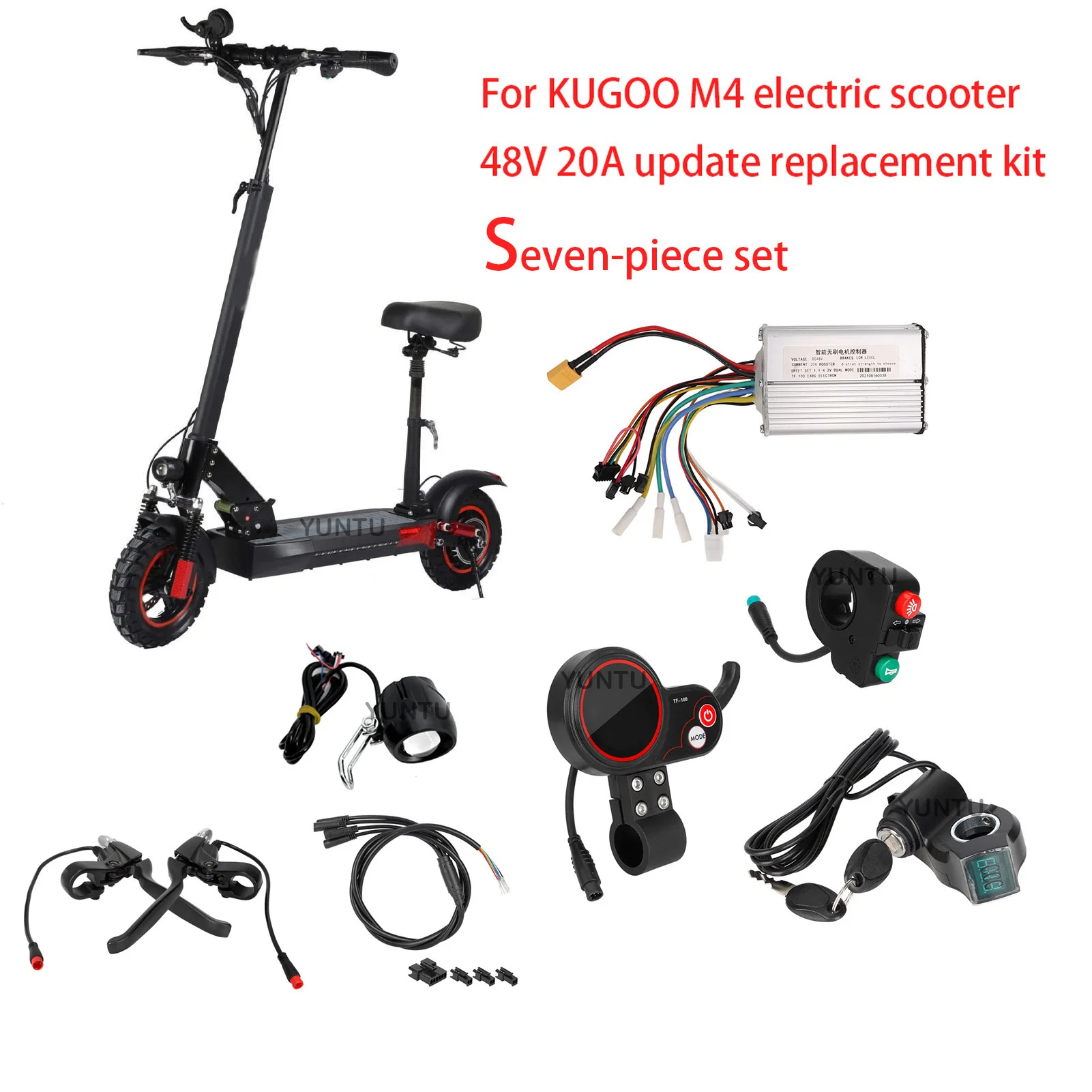 Für Kugoo M4 10 Zoll Elektroroller 48V20A Controller Instrument Display Schalter Links und Rechts Drehen Bremsscheinwerfer ersetzen Kit Image