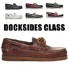 Sebago Männer Echt leder Fahr schuhe, Docks ides klassischen Boots schuh, Brand Design Flats Slipper für Männer Frauen ab241