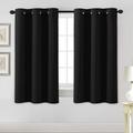 Blackout Curtains for Bedroom Thermal Insulated Room Darkening Living Room Curtains 54 Inch Long Grommet Privacy Protection Window Curtain Panels/Drapes for Nursery 2 Panels Jet Black
