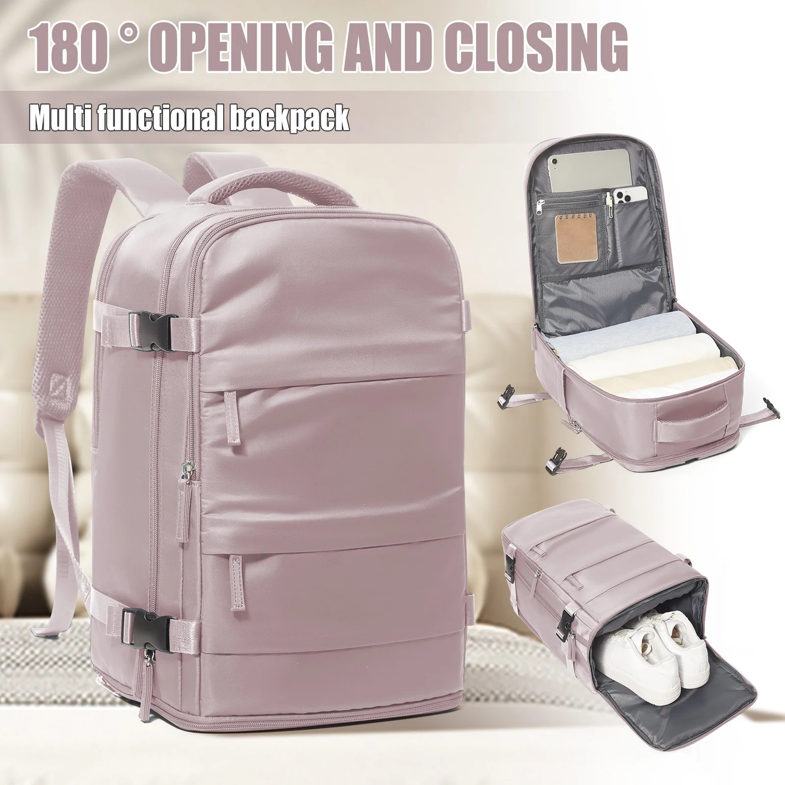 Damen Herren Reiserucksack, Kabinentasche Ryanair Handgepäck 40x20x25 Reiserucksack College Büchertasche Laptoptasche, Eastpak Rucksack Image