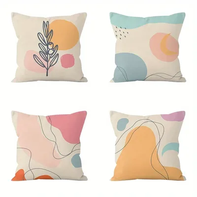 Morandi Color Print Home Decor Kissenbezug Schlafzimmer Wohnzimmer Sofa Dekoration Polyester Image