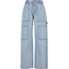 Bequeme Jeans 2Y STUDIOS "2Y Studios 2Y Tali Worker Baggy Jeans", Damen, Gr. 32, Normalgrößen, blau (lightblau), 100% Baumwolle, unifarben, casual, Jeans