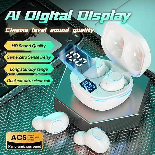 kabellose Bluetooth-Ohrhörer TWS-Kopfhörer mit LED-Leistungsanzeige In-Ear-Stereo-Ohrhörer mit Mikrofon Image