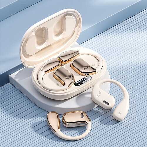 M75 Freisprech-Telefon-Fahr-Headset Ohrhaken Bluetooth 5.3 Stereo Surround Sound HIFI für Fitness Fitnessstudio Workout Mobiltelefon Valentinstagsgeschenk Image