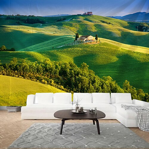 Naturlandschaft Wandteppich zum Aufhängen, große Wandteppiche, Wanddekoration, Fotohintergrund, Decke, Vorhang, Zuhause, Schlafzimmer, Wohnzimmer, Dekoration Image