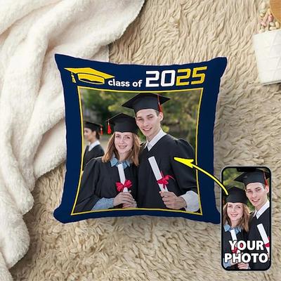 Personalisierter Kissenbezug zum Schulabschluss, fügen Sie Ihr Bild hinzu, beste Geschenke zum Schulabschluss, personalisiertes Geschenk, Fotodesign, Bild, modischer, lässiger Kissenbezug, Image