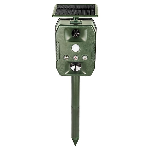 Solar-Repeller Hochleistungs-Ultraschall-Repeller Wasserdichter LED-Sprachalarm-Repeller Image
