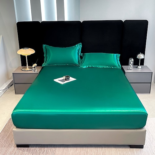 Satin Vollumhüllende Anti-Rutsch Urin-dicht Matratzenbezug Gewaschene Seide Wasserfester Bettlaken Simmons Schutzbezug Image