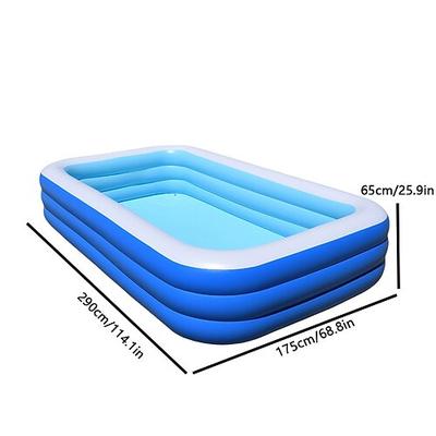 1 Stück aufblasbares Schwimmbecken für den Garten im Freien Poolpartys – langlebiges, faltbares PVC-Design, kein Strom erforderlich, tragbarer Sommerspaß Erwachsene Weihnachten Geschenkidee Urlaub Image