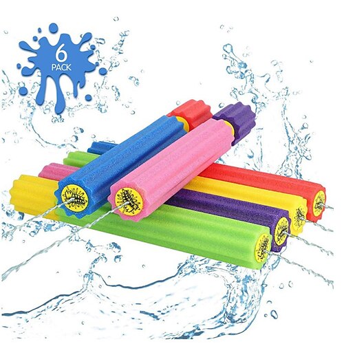 Wasserpistolen 6er-Pack Super-Wasserblaster-Soaker-Pistolen-Set Schaum-Spritzpistolen Schwimmbad-Outdoor-Spielzeug Strand-Sommerparty-Spiele für Kinder und Erwachsene