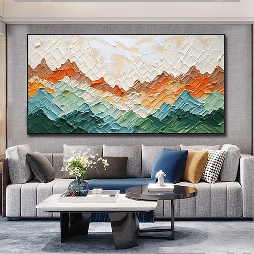 handgemachtes Ölgemälde auf Leinwand, Wandkunst, Dekoration, moderne Textur, abstrakt, dickes Öl für Wohnzimmer, Wohnkultur, gerollt, rahmenlos, ungedehntes Gemälde Image