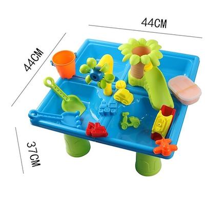 Wassertisch für Kleinkinder von 3–5 bis 1–3 Jahren – Wassertisch für Kinder im Freien – Sand-Sensoriktisch, Strand-/Sommerspielzeug, Sandkasten-Aktivitätstisch, Wasserspielzeug für draußen, Image