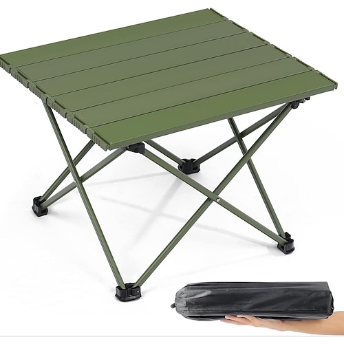 tragbarer Camping-Beistelltisch, ultraleichter, klappbarer Strandtisch aus Aluminium mit Tragetasche zum Kochen im Freien, Picknick, Camp, Boot, Reisen Image