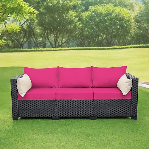 Kissenbezüge für die Terrasse im Freien, dehnbare Sitzbezüge für Gartenmöbel, Polyesterersatz für Terrassen-, Balkon- und Innenstühle Image