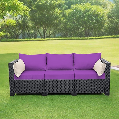 Kissenbezüge für die Terrasse im Freien, dehnbare Sitzbezüge für Gartenmöbel, Polyesterersatz für Terrassen-, Balkon- und Innenstühle Image