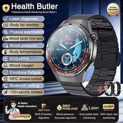 ET475 Smartwatch 1.73 Zoll Smartwatch Fitnessuhr Null Schrittzähler Sitzende Erinnerung Wecker Kompatibel mit Null Herren Nachrichtenerinnerung Schrittzähler IP68 45mm Uhrengehäuse Image