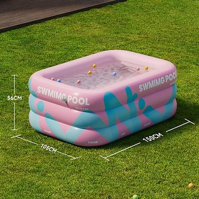 1 Stück aufblasbares Schwimmbecken für den Garten im Freien Poolpartys – langlebiges, faltbares PVC-Design, kein Strom erforderlich, tragbarer Sommerspaß Erwachsene Weihnachten Geschenkidee Urlaub Image