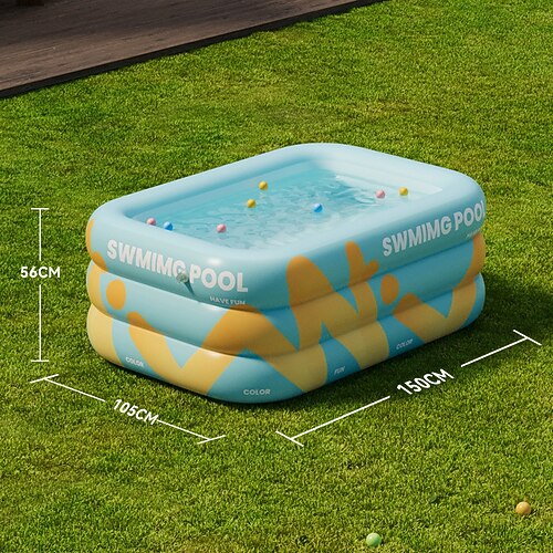 1 Stück aufblasbares Schwimmbecken für den Garten im Freien Poolpartys – langlebiges, faltbares PVC-Design, kein Strom erforderlich, tragbarer Sommerspaß Erwachsene Weihnachten Geschenkidee Urlaub