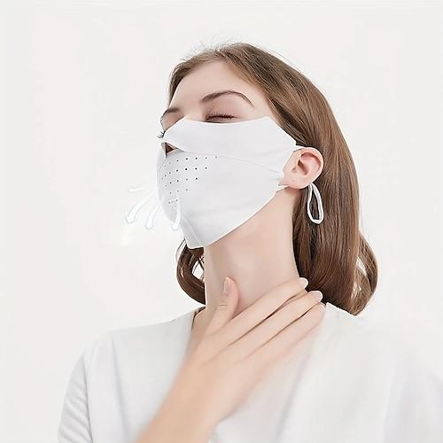 Sonnencreme Maske für Damen Augenschutz atmungsaktiv nahtlos kühl Outdoor anti-ultraviolett Sommer Sonnenschutzmaske