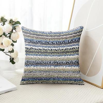 Geometrisches Streifenmuster Dekorative Kissenbezug 1 Stück Weiches Quadrat Sofa Kissenbezug für Schlafzimmer Wohnzimmer Sofa Stuhl Image