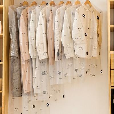 10 Stück Einweg-Kleidersäcke für Kleidung, durchsichtige Staubschutzhüllen aus Kunststoff für die chemische Reinigung, verdickter Anzug- und Mantelschutz, transparente Kleiderhülle für Wäscherei oder den Heimgebrauch Image