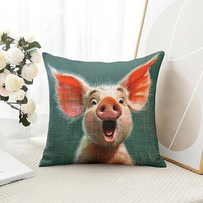 Lustige Tier Dekorative Wurfkissenbezug 1 Stück weicher quadratischer Sofakissenbezug Kissenbezug für Schlafzimmer Wohnzimmer Sofa Stuhl Image