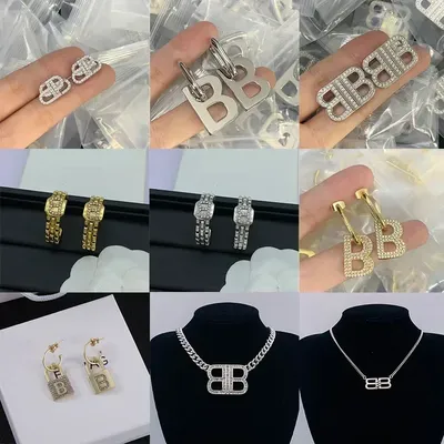 925 sterling silver classic B letter fashion trend front-end elegant luxury jewelry, affordable