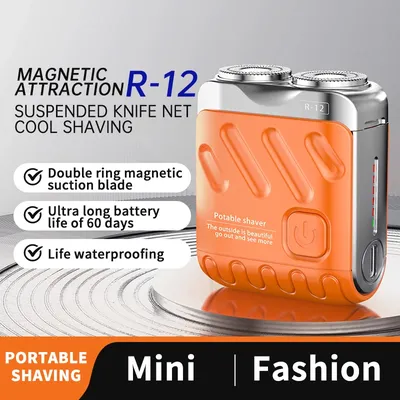 9000RPM High Speed Premium Portable Shaver Magnetic Blades 60Days Battery Life Type C Fast Charge IPX7 Waterproof Travel Razor