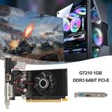 Lohuatrd Single Fan Graphics Card 1GB DDR3 64BIT PCI-E Interface Universal Low Power GPU Computer Gaming Video Card