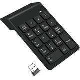 18 Keys Numeric Keypad with 2.4G Mini USB Receiver Portable Numpad Financial Accounting Number Keyboard Extensions 10 Key for Laptop Notebook Desktop Surface Pro