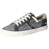 Slip-On Sneaker MUSTANG SHOES, Herren, Gr. 43, weiß (graublau, weiß), Lederimitat, sportlich, Schuhe, mit stylischem Seitenstreifen, Freizeitschuh, Halbschuh, Schnürschuh