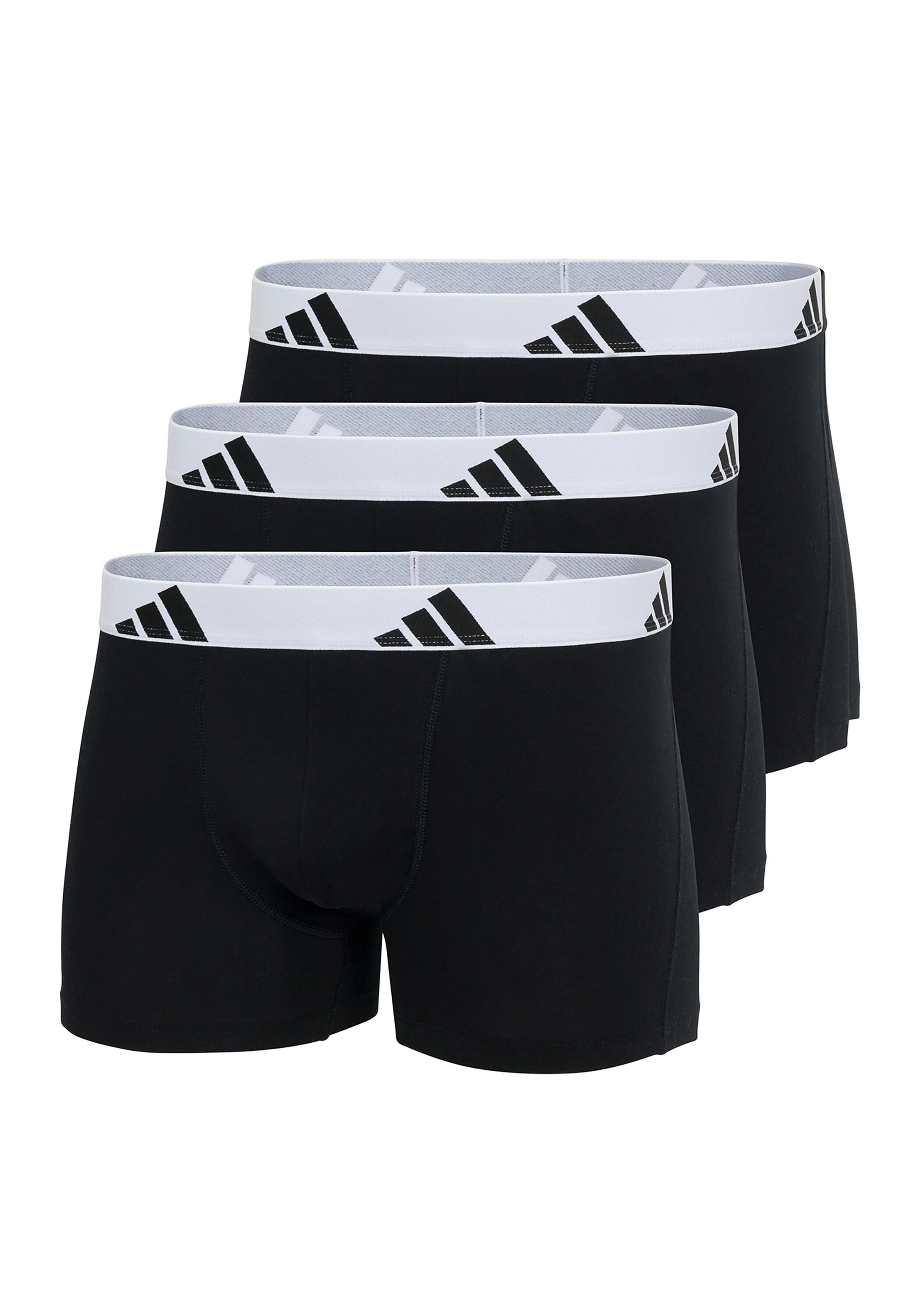 Boxershorts ADIDAS ORIGINALS "Boxershort 3er Pack", Herren, Gr. XL, bunt (schwarz, weiß), Obermaterial: 95% Baumwolle CO. 5% Elasthan EL., Unterhosen
