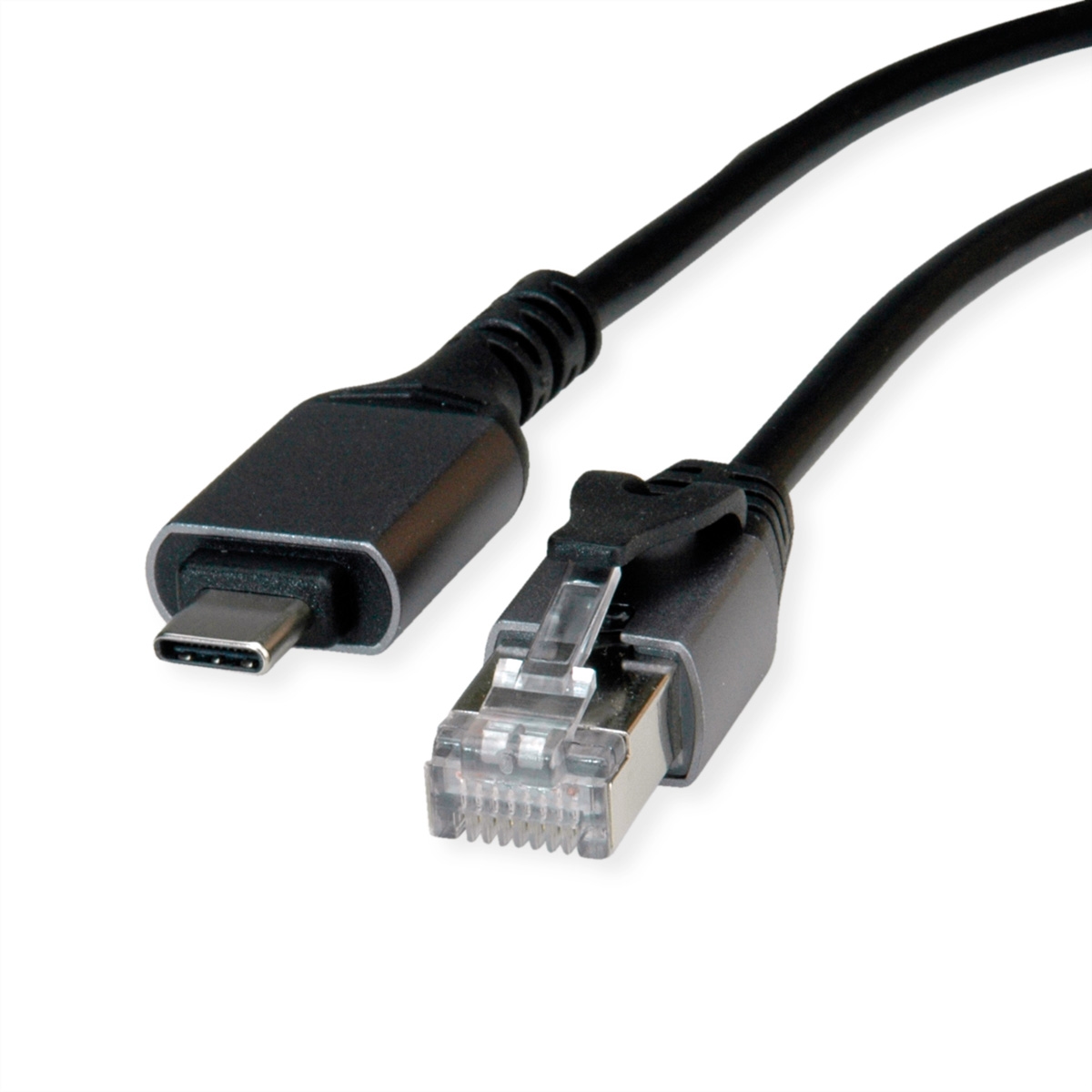 VALUE USB 3.2 Gen 2 Typ C zu Gigabit Ethernet Konverterkabel, schwarz, 5 m Image