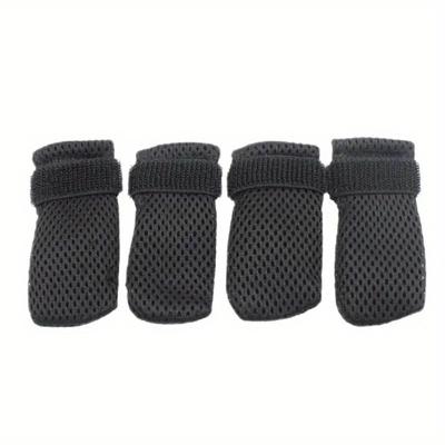 TEMU 4pcs Non-slip Cat Socks With Adjustable - Soft, Fabric Paw Protectors For Small To Medium Cats Image