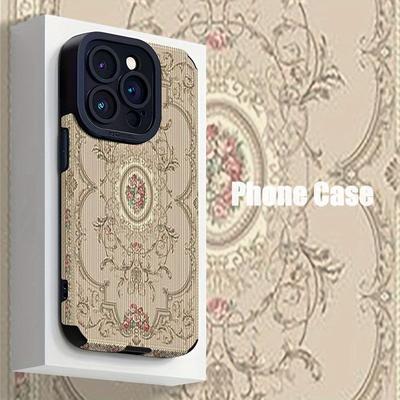 TEMU Luxurious Pattern Suitable For Tpu Case For Iphone 16 Pro Max, Iphone 15 Pro Max/14/16 Plus/13p/12/11/7/8p/x/xr/xsmax Premium Anti-drop Vertical Stripe, High-end Leather Protective Cover Image