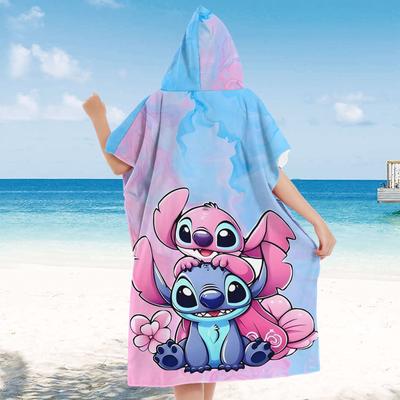 TEMU Lightweight Hooded Beach Towel Cape - Fast Drying, Super Absorbent, Portable, Unisex Swimwear, Gift Idea Image