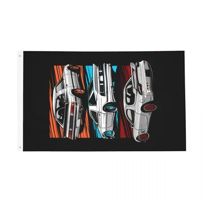 Japanese JDM Flags Double Sided Indoor Outdoor Banner Drift RX7 All Weather Hanging Decoration