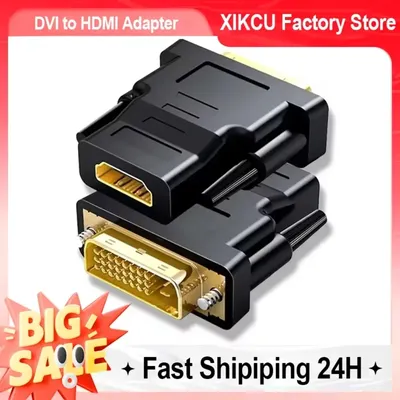 DVI zu HDMI-Kompatibel Kabel 1080P Adapter DVI Stecker auf Buchse Bidirektionale Stecker Konverter Image