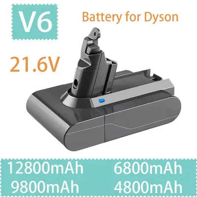 Für dyson batterie v6 21,6 v 12800ah ersatz dc62 dc59 dc58 sv03 sv04 sv09 tier motor head v6 schlanker absoluter vakuum teig Image