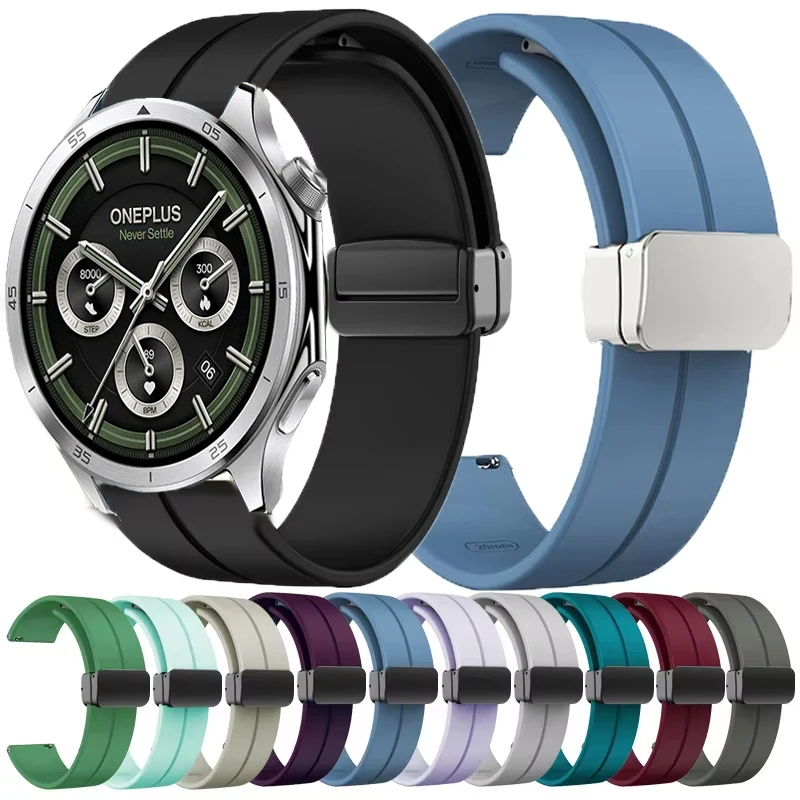22 mm magnetisches Silikonarmband für OnePlus Watch 3 2 2R/OnePlus 46 mm Armband für OPPO Watch 4 Pro X X2/Realme Watch S 2 3 Pro Image