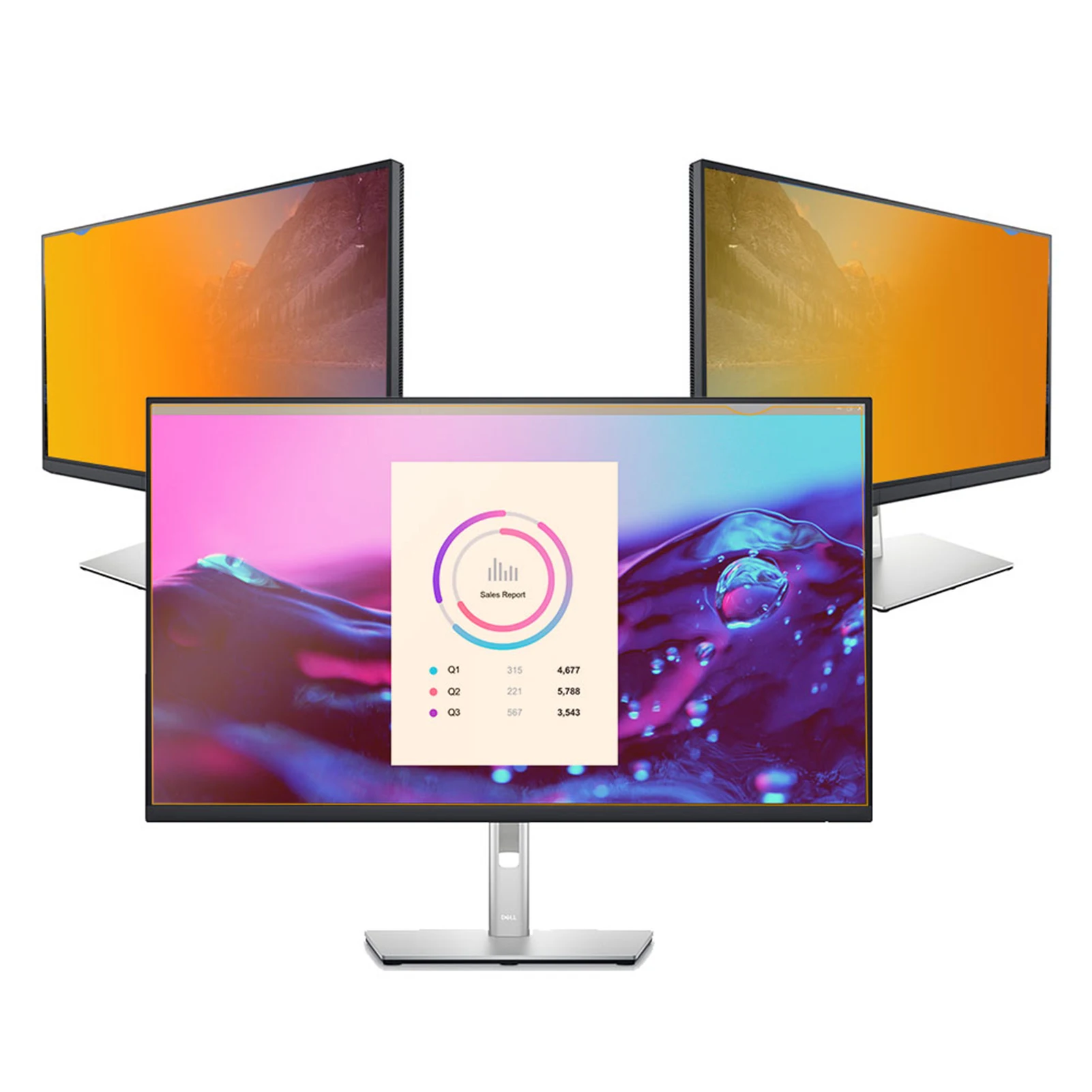 Sichtschutzfilter, umkehrbar, hohe Lichtdurchlässigkeit 30 ° Unsichtbare Anti-UV-Blendschutzfolie für 15,6" 18,5" 22'' 23,8" 24" Monitor Image