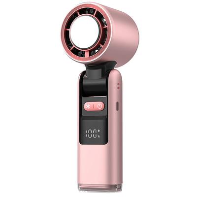 Foldable Dual-Use Desktop and Handheld Fan with Digital Display, 100-Speed Adjustment, Ice Refrigeration, and 4000mAh Long Battery Life