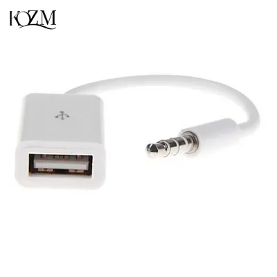 3,5 mm männlicher AUX-Audio-Stecker auf USB 2.0-Buchse, Konverterkabel, Kabel, Auto, MP3-Stecker, Image