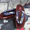WHOHOLL Geta Japanischen Clogs Frauen Hausschuhe Flip-Flops Holz Keil Sandalen Rote Untere Sakura Hausschuhe cosplay schuhe Plus Größe 42
