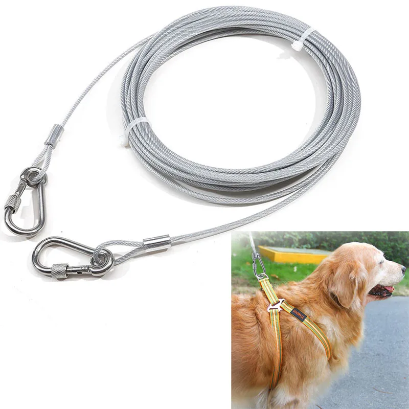 3m-15m Edelstahl Haustierleine Wäscheleine, tragbar, winddicht, zum Trocknen von Kleidung im Innen- und Außenbereich, Campingzubehör, Wäscheleine Image