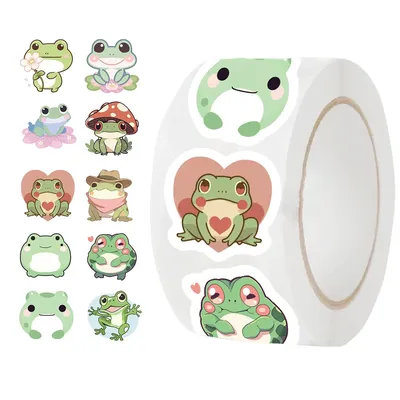 500 Teile/rolle Nette Reisen Frosch Cartoon Graffiti Aufkleber DIY Telefon Gitarre Laptop Notebook Image
