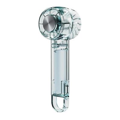 Foldable Desktop Handheld Transparent Fan – 3-Speed Turbo Cooling, Quiet Operation, Retractable Hook, Portable Clear Design for Outdoor Indoor Use