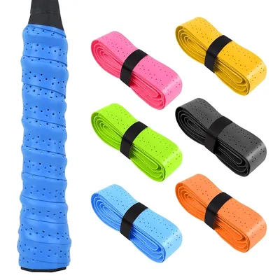 6pcs New Racket Grip Anti Slip Perforated Super Absorbent Tennis Overgrip Badminton Overgrip