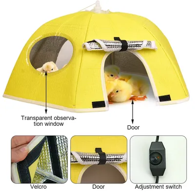 2Types Electric Chick Brooder Heating Cover Chick Cage Heater Chicken Warmer Chicken Drooder Device