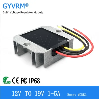 DC to DC 12V 19V 1A 2A 3A 4A 5A Step-up Boost DC/DC Power Converter 95W Car Laptop Power Supply CE